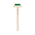 thumbnail image 3 of Angara Natural 0.5 Ct. Emerald with Diamond Halo Ring in 14K Rose Gold for Women (Ring Size: 3), 3 of 9
