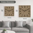 thumbnail image 5 of Brown Wooden Wall Clock Silent Non Ticking, Farmhouse Burlap Solid Beige Color Modern Linen Texture Square Wall Clocks Battery Operated, Decor Clock for Home Office, Living Room, Kitchen, 10 Inch, 5 of 9