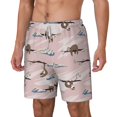 thumbnail image 2 of Balery Cloud Sloth Mens Swim Trunks Swim Shorts for Men Quick Dry Inseam Beach Shorts with Compression Liner Pocket-3X-Large, 2 of 9