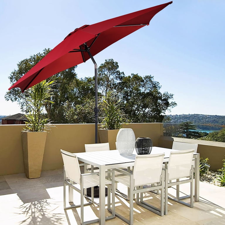 coral coast 8 x 11 ft rectangle patio umbrella Seasons Sentry 8' x 11' Height Adjustable Market Umbrella