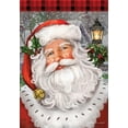 thumbnail image 3 of Briarwood Lane Checkered Santa Christmas Garden Flag, 3 of 4