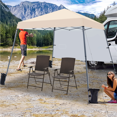 thumbnail image 3 of Topeakmart 10x10ft Outdoor Pop-Up Canopy Lightweight Sun Protection Shelter with Sun Shade Wall Backpack Bag, Beige, 3 of 13
