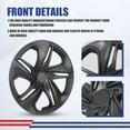 thumbnail image 6 of 4 Pack Hubcap for 2016-2025 Honda Civic,16" Wheel Rim Cover Replacement,Compatible with Steel Wheels,Snap on Installation,ABS+PC Material,Black Matte, 6 of 7