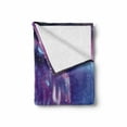 thumbnail image 2 of Fantasy Soft Flannel Fleece Throw Blanket, Psychedelic Northern Starry Sky of a Wolf Aurora Borealis Display, Cozy Plush for Indoor and Outdoor Use, 70" x 90", Blue Purple, by Ambesonne, 2 of 6