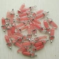 thumbnail image 2 of HOOUN 30pcs Natural Cherry Quartz Stone Hexagonal Pendulum Pendant Bead 35x8mm DIY, 2 of 3