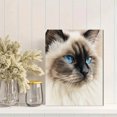 thumbnail image 2 of Siamese Cat Canvas Wall Art, Pet Portrait Print for Living Room Bedroom Office Dining Room Hallway Home Decor, 2 of 8