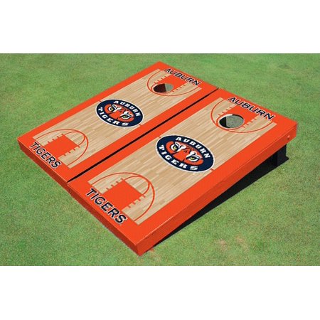 Auburn University "Tiger Eyes" Orange Matching Basketball Court Custom Cornhole Board