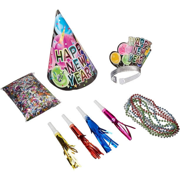 Kit d'accessoires de fête du Nouvel An pour 25 personnes Multicolore Taille  unique 
