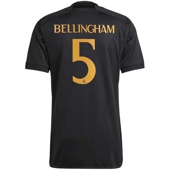 Bellingham Away Soccer Jersey, Black, Adult, Male