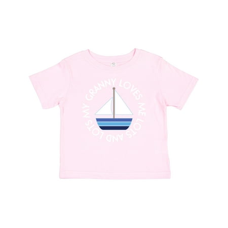 

Inktastic My Granny Loves Me Boys Sailboat Grandson Gift Baby Boy T-Shirt