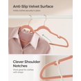 thumbnail image 3 of Velvet Hangers Clothes Hangers with Shoulder Notches Pants Bar Ink UCRFB, 3 of 7
