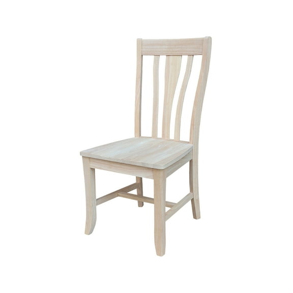 Set of 2 Weston Solid Wood Chairs in Unfinished