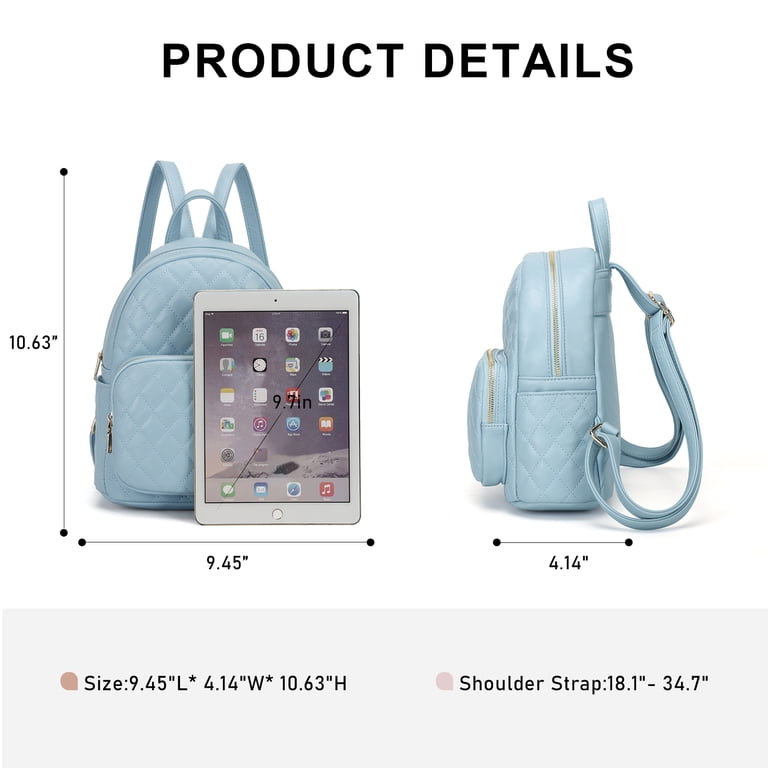 KL928 Quilted Mini Backpack for Women PU Leather Backpack  display picture 2