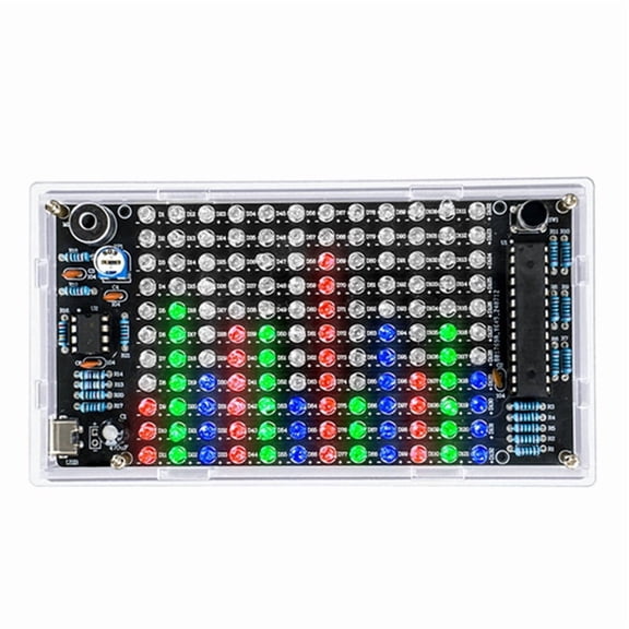 DIY Sound Control LED Music Spectrum Rhythm Light Kits Audio Frequency Display PCB Soldering Project Practice Solder Kit