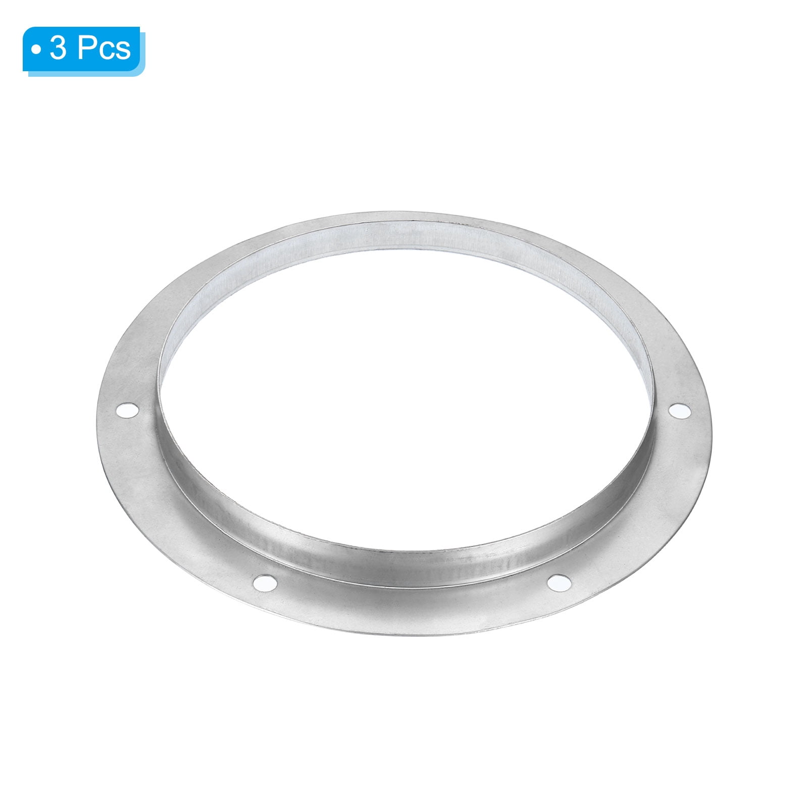 Uxcell 8" Metal Duct Connector Flange Straight Pipe Exhaust Flange Duct Mounting Plate 3 Pack