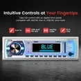 thumbnail image 4 of Pyle Marine Bluetooth Stereo Radio - 12v Single DIN Style Boat In dash Radio Receiver System with Built-in Mic, Digital LCD, RCA, MP3, USB, SD, AM FM Radio - Remote Cont, 4 of 7