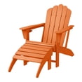thumbnail image 2 of WestinTrends Highland 2-Piece Outdoor Patio HDPE Adirondack Chair With Ottoman and Cup Holder Set, Orange, 2 of 14