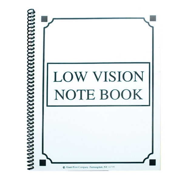 Low Vision Notebook - Bold Lines - Yellow Paper