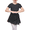 Black Wrap Style, variant on Girls Dress Basic Leotard Lace Long Sleeve Ballet Dance Gymnastic 7-8 Years