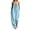 Blue, variant on Women's Strapless Smocked Bust Jumpsuit Front Tie Detail Elegant Summer Romper Green M