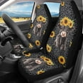 thumbnail image 2 of Uorisanigo Cute Highland Cow Car Seat Covers Universal Front Car Seats Waterproof Anti-Slip Back Fabric Removable Automotive Accessories Suitable for Cars, SUV and Trucks, 2 of 7