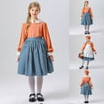 thumbnail image 2 of shoper Oktoberfest Dresses for Girls Traditional German Clothing Bavarian Accessories Dirndl Outfits Beer Festival Outfit Kids Halloween Dress, 2 of 7