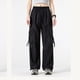 thumbnail image 2 of Amzcrzy Pantalones Cargo Para Mujer: Amplios, Cintura Elástica Con Cordón, Pierna Ancha Y2k, Estilo Paracaídas/Harem, Múltiples Bolsillos, Aptos Para Senderismo, Moda Hip Hop, Tallas M-2XL Negro, 2 of 4
