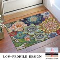 thumbnail image 3 of Bohemian Retro Floral Non-Slip Entryway Door Mat,Boho Indoor Decor Durable Low Plush Door Mat,Washable Welcome Rug for Patio Hallway Home Decor 16x24 Inches, 3 of 7