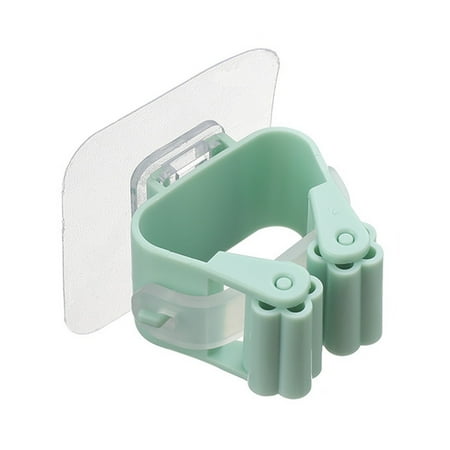 

Lekdue Tool Series Big Sale! 5 Piece Household Self Adhesive Holder Set Wall Mounted Mop and Grip Holder for Orderly Storage 1×Mop Clip，Hooks Flash Sale