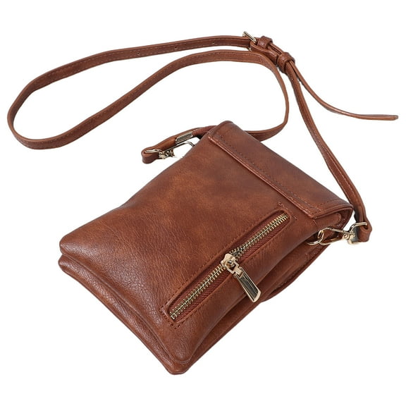 STRANDCHIC Casual Satchel Bag for Women Brown PU 1Pcs