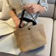 thumbnail image 4 of Bolsos de paja MarinaVida para mujer, bolso tote con asas, bolso tote bohemio para playa, carteras y bolsos de paja para mujer, 4 of 6