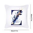 thumbnail image 2 of Teissuly Watercolor Letter Pillowcase Peach Skin Printing English Home Pillowcase Sofa Cushion Teissuly WER202312136369, 2 of 4