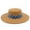 Khaki, variant on Women Vintage Wide Brim Hat Panama Dress Hat for Outdoor Country Fashion