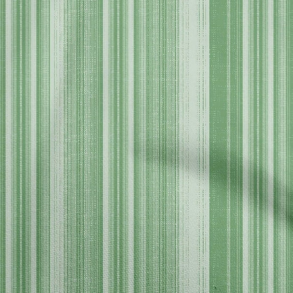 oneOone Cotton Silk Green Fabric Stripe & Quilting Supplies Print Sewing Fabric By The Yard 42 Inch Wide