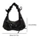 thumbnail image 4 of Bolso Media Burbujas Nube Plisado Mano Informal Con Lazo Cuero PU, 4 of 9
