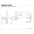 thumbnail image 3 of Kingston Brass Wyndham Single Handle Kitchen Faucet With Chrome Sprayer, 3 of 3