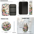 thumbnail image 7 of Pzuqiu Boho Flower Dragonfly 14 Pcs Interior Set Front Rear Seat Covers for Cars Steering Wheel Seat Belt Headrest Coasters Center Console Cushion Pad Key Chain Decorative Universal Fit Most Auto, 7 of 7