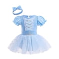 thumbnail image 2 of WIBACKER Infant Baby Girls Romper Tutu Dress 3-18M Princess Bodysuit Tulle Dresses with Headband Birthday Christmas Halloween Costume, 2 of 10