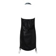 thumbnail image 4 of WILLBEST Robes Femme Aguichant Imprimé Imitation Cuir à Cordon Robe Ajustée, 4 of 5