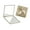 Champagne Gold, variant on Plastic Cosmetic Mirroring With Double View Angled And Folding Design For Professional