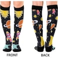 thumbnail image 2 of GZHJMY Space Compression Socks, Women Men Long Stocking (20-30mmHg), Travel Knee High Stockings for Athletic Sports,Running,Cycling,Nursing, 2 of 7
