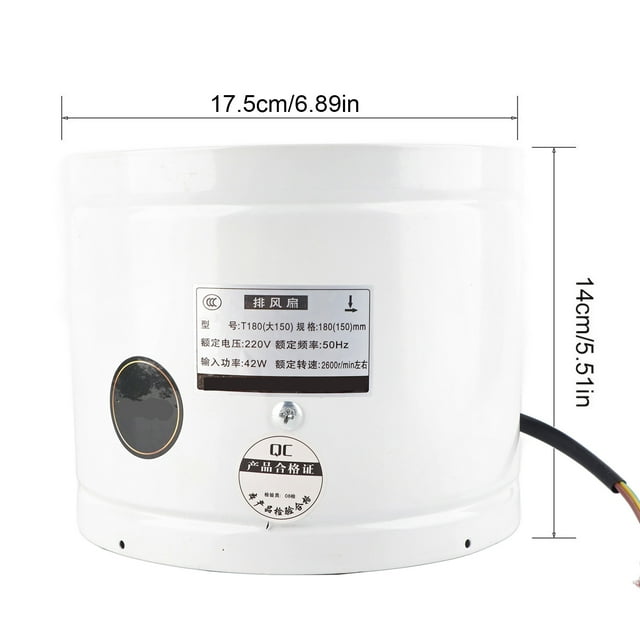 Extractor de aire montado en la pared, 42W, 220V, poco ruido, hogar, baño, cocina, garaje, ventilación de aire