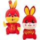 thumbnail image 2 of FELTECHELECTR 2 piezas de peluche de conejo de juguete El año del conejo Adorable muñeco de animal de peluche Conejo, 2 of 5