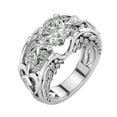 thumbnail image 3 of Bague de Fiançailles en Forme de Cœur à la Mode pour Femmes et Filles, 3 of 6