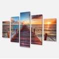 thumbnail image 2 of Coucher de Soleil sur Quai en Bois - Impression sur Toile Moderne, 2 of 3