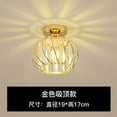 thumbnail image 3 of Graflsoa Modern Antique Gold Crystal Ceiling Light with Black Metal Shade, Semi-Flush Mount Design, E26/E27 Base, Max 60W, LED Compatible, Farmhouse & Contemporary Decor, 3 of 6
