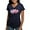 Navy, variant on CafePress - Patriotic Peace Sign And USA Flag Women's V Neck D - Women's V-Neck Dark T-Shirt
