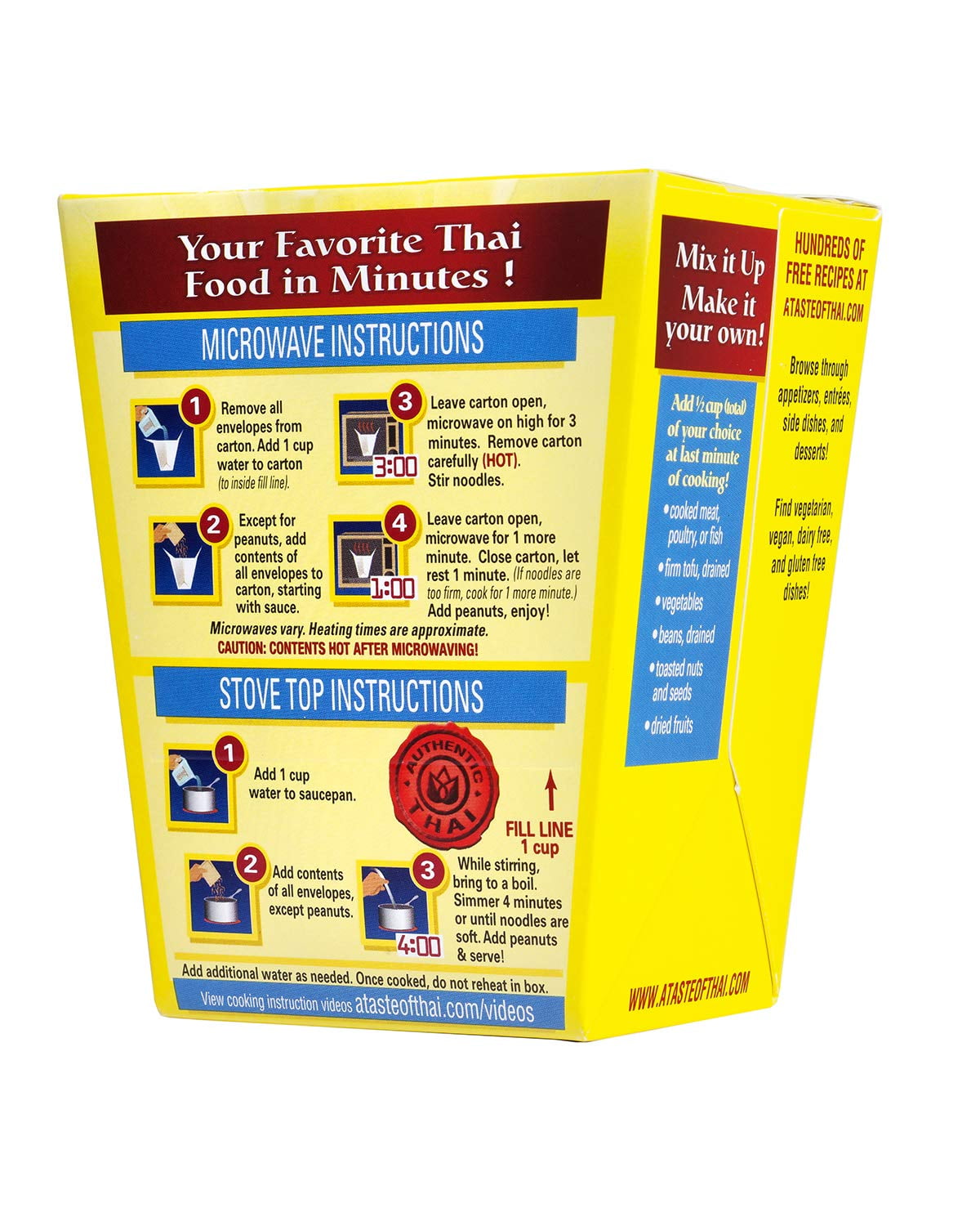 A Taste of Thai Peanut Noodles Quick Meal, 5.25-Ounce Boxes (Pack of 6)