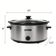 thumbnail image 3 of Homecookin 6qt Manual Slow Cooker-Grey, 3 of 5