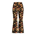 thumbnail image 4 of DISNIMO Thanksgiving Turkey Pumpkin Bell Bottom Pants for Girls 5-6 Kids Flare Leggings Sport Yoga Pants for Kids High Waisted Bell Bottoms for Dance Kids Elastic Waist Flare Leggings, 4 of 7